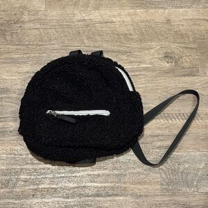 Art Class Black Fuzzy Kids Backpack NWT